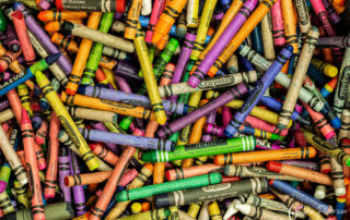 colorful crayons macro