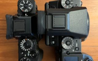 Fujifilm camera body - top view