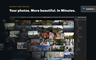 luminar 3 website home page view