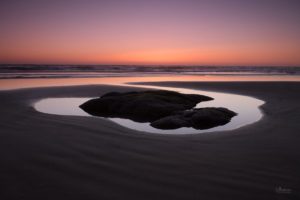Serene Sunset on an oregon coast beach