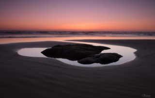 Serene Sunset on an oregon coast beach