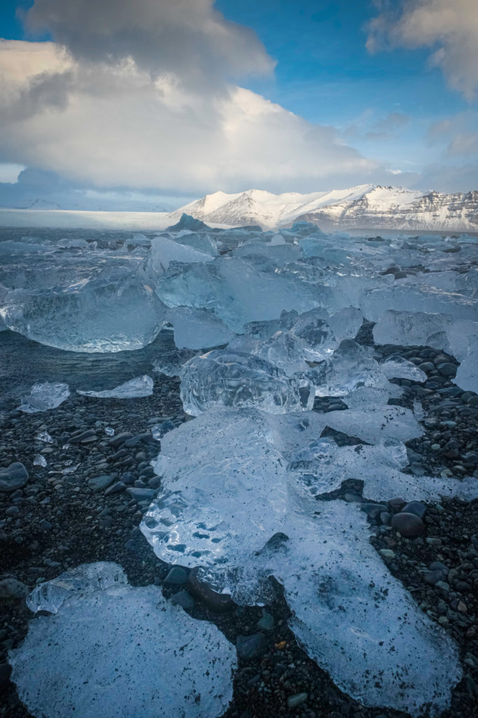 Icebergs in Jokulsarlon lagoon Iceland
