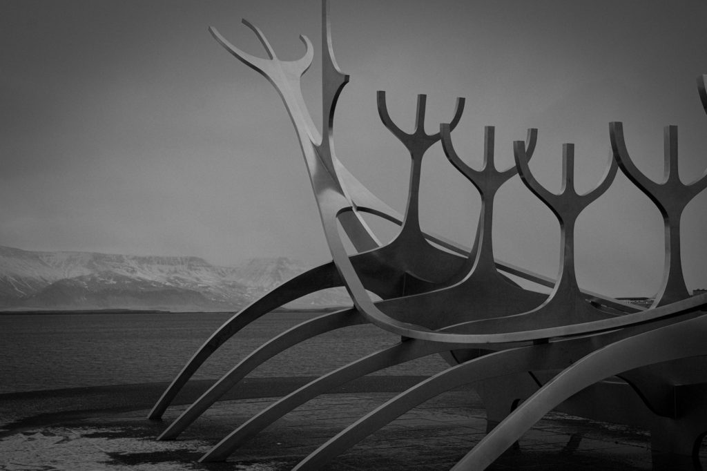 sculpture monochrome reykjavik Iceland
