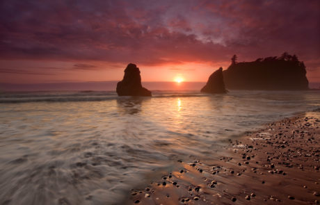 Sunset on ruby beach washington