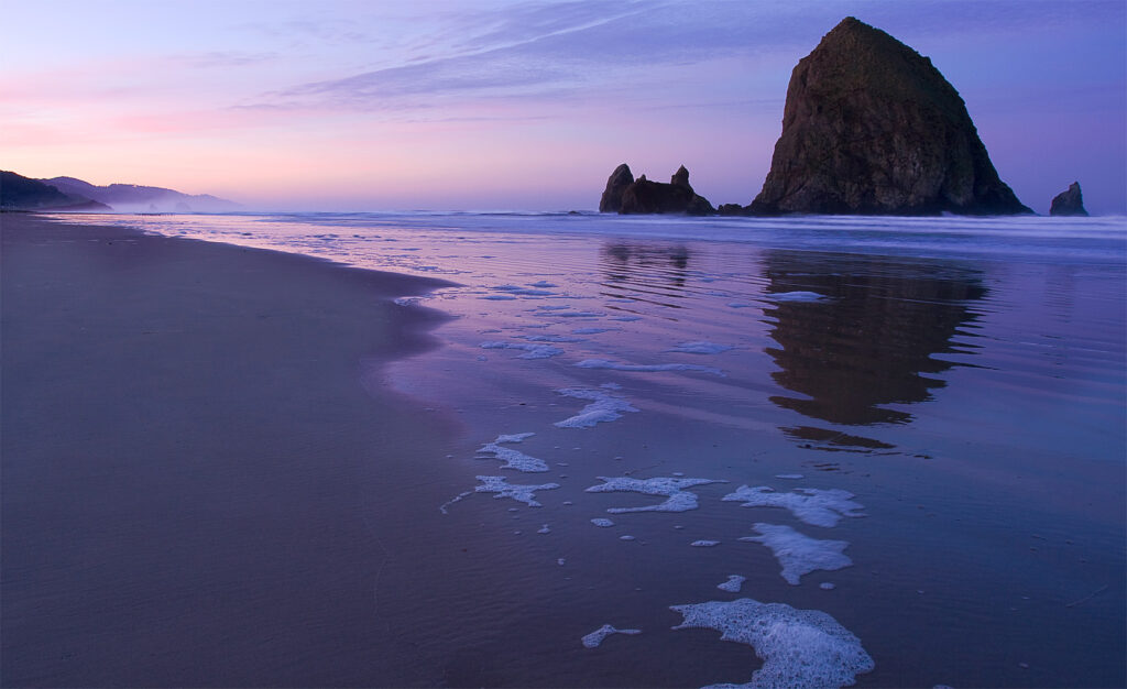 Sea Stack along the Oregon coast at sunrise