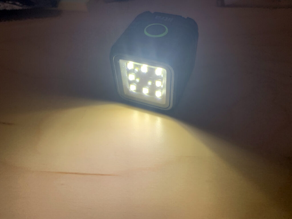 Adventure light turned on. rechargeable light