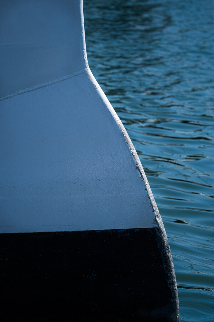 Abstract photo of bow of boat