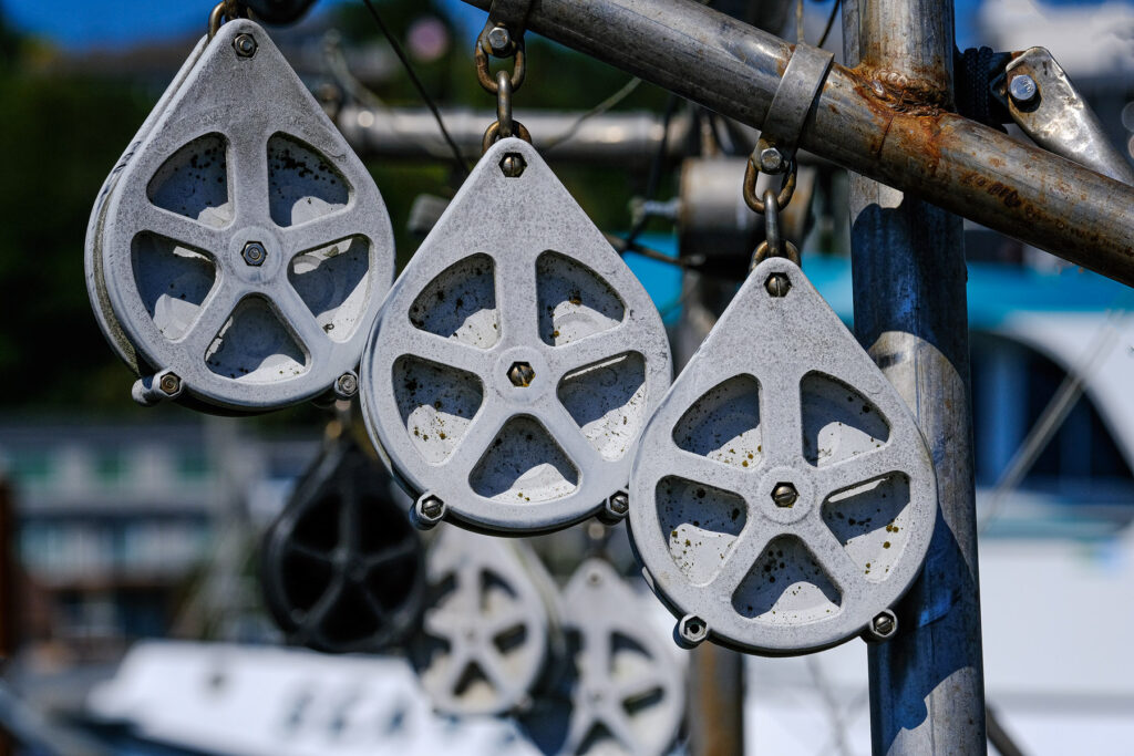 pulleys from a fishing boat
