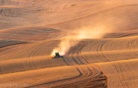 Palouse wheat fields during harvest