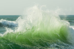 Ocean waves collide to make big splash