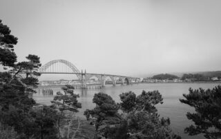 Bridge with fog along the Oregon Coast