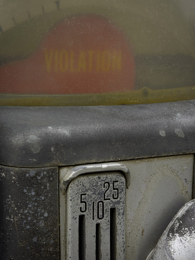 A close up shot of an old parking meter in Washington