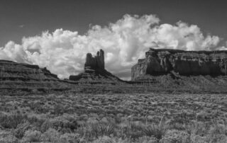 Desert scene in Monument Valley Hunts Mesa