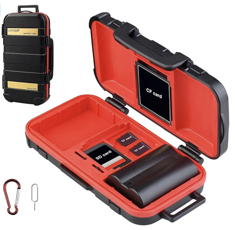 Photo battery and memory card storage case