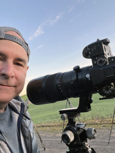 me posing with the new Fujifilm 500mm lens