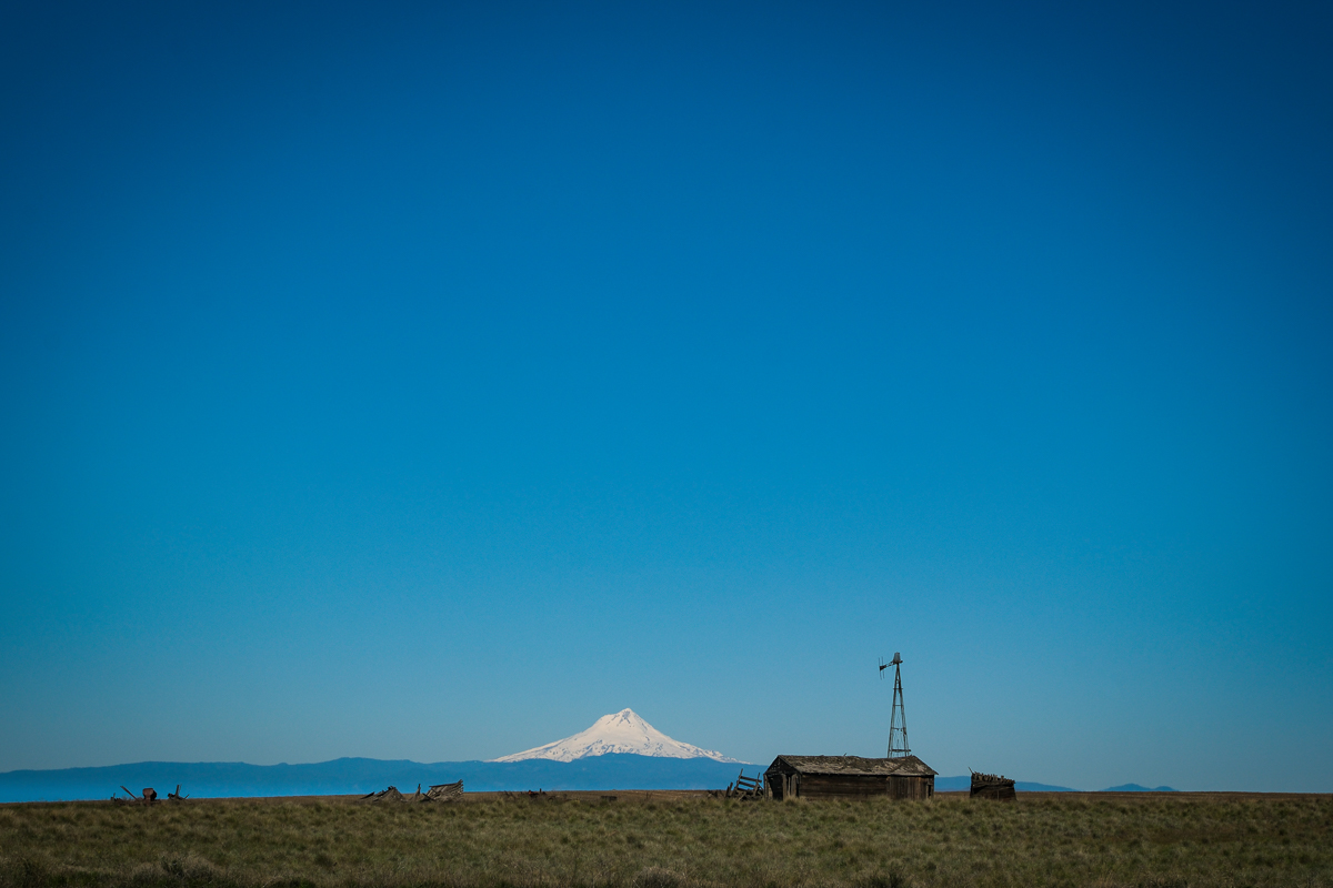 Mt Hood Barn An abandoned barn and windmill with Mt Hood in the background